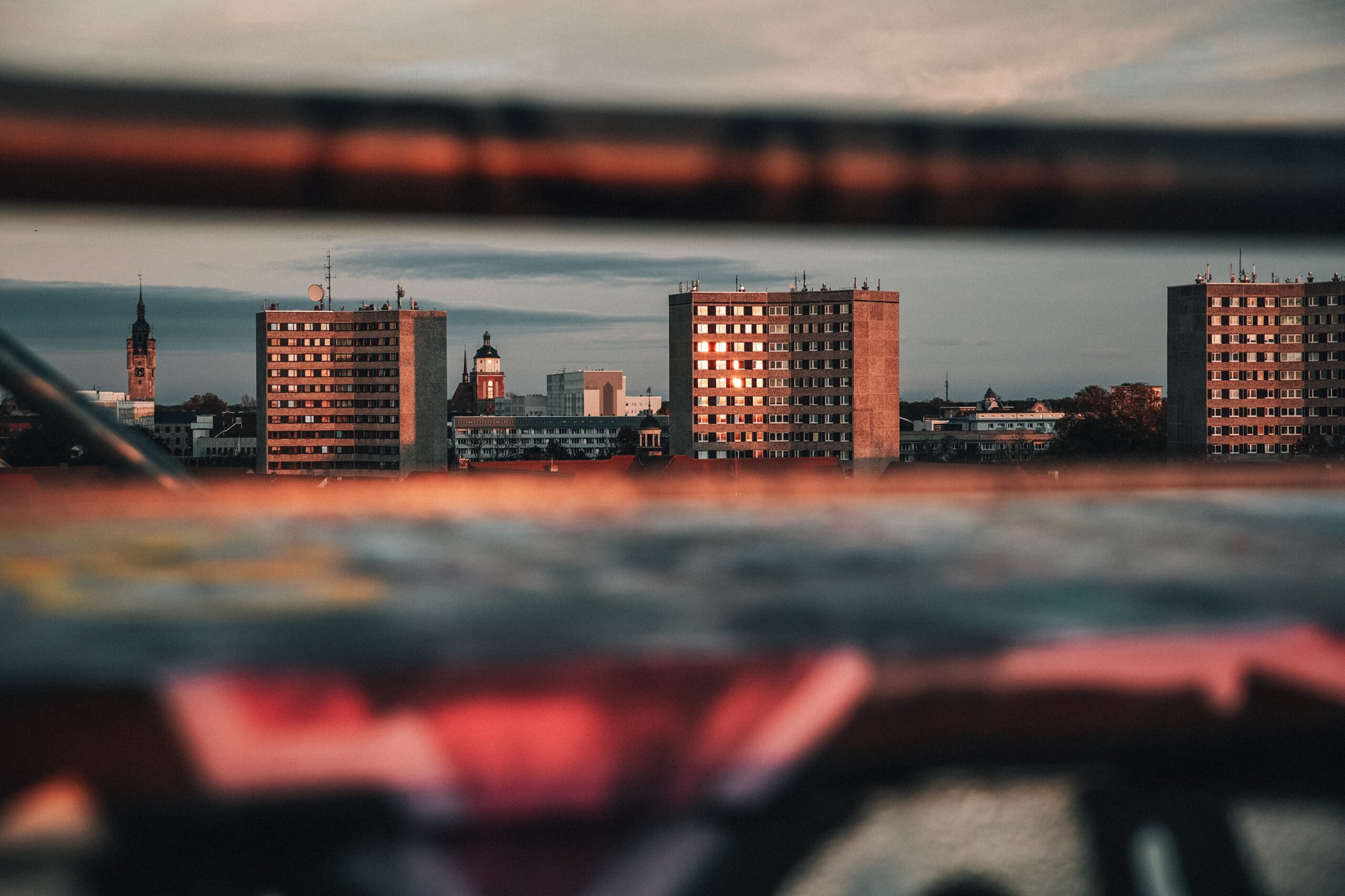 Skyline von Dessau Y-Häuser