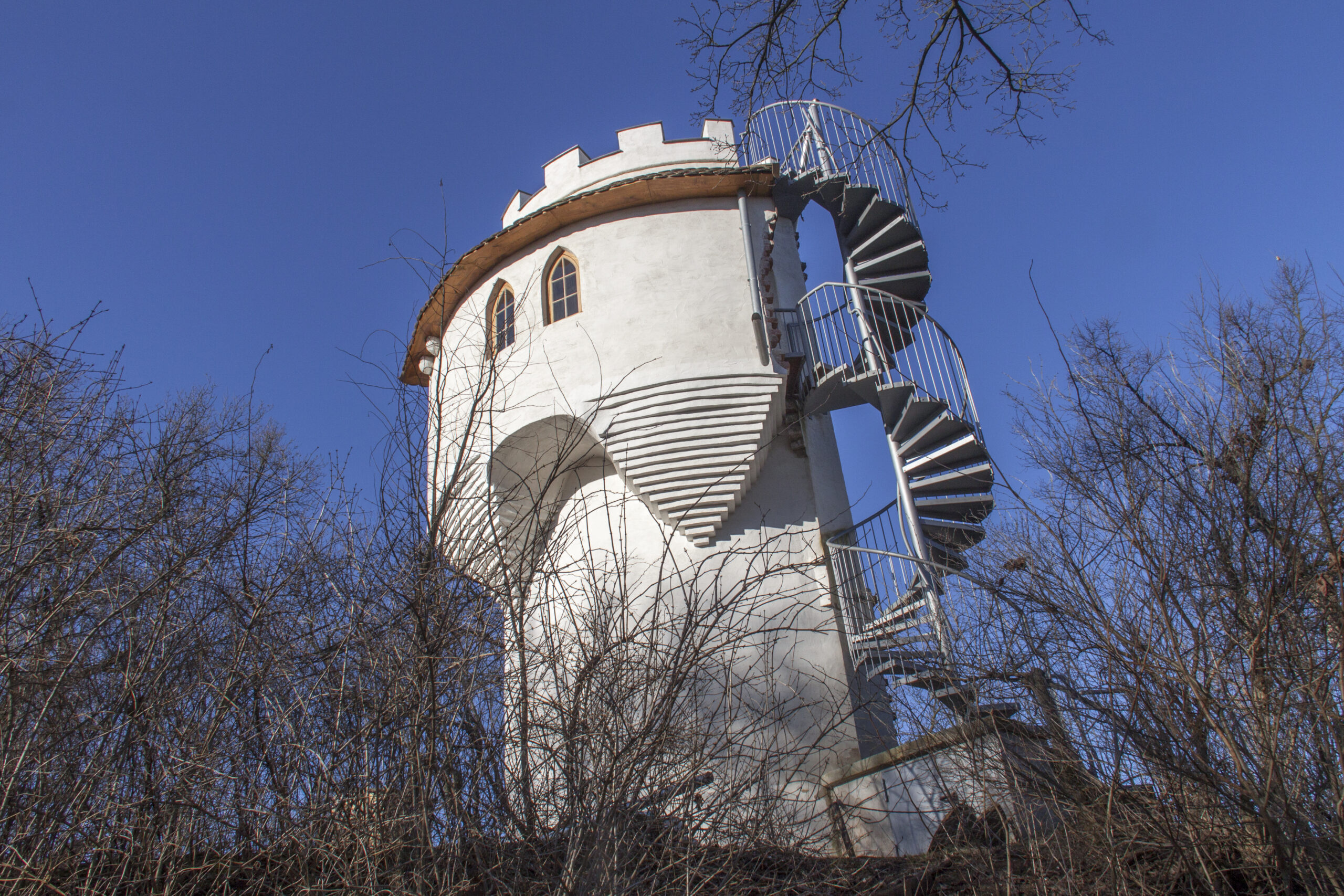Wallwitzburg Dessau als begehbarer Aussichtspunkt