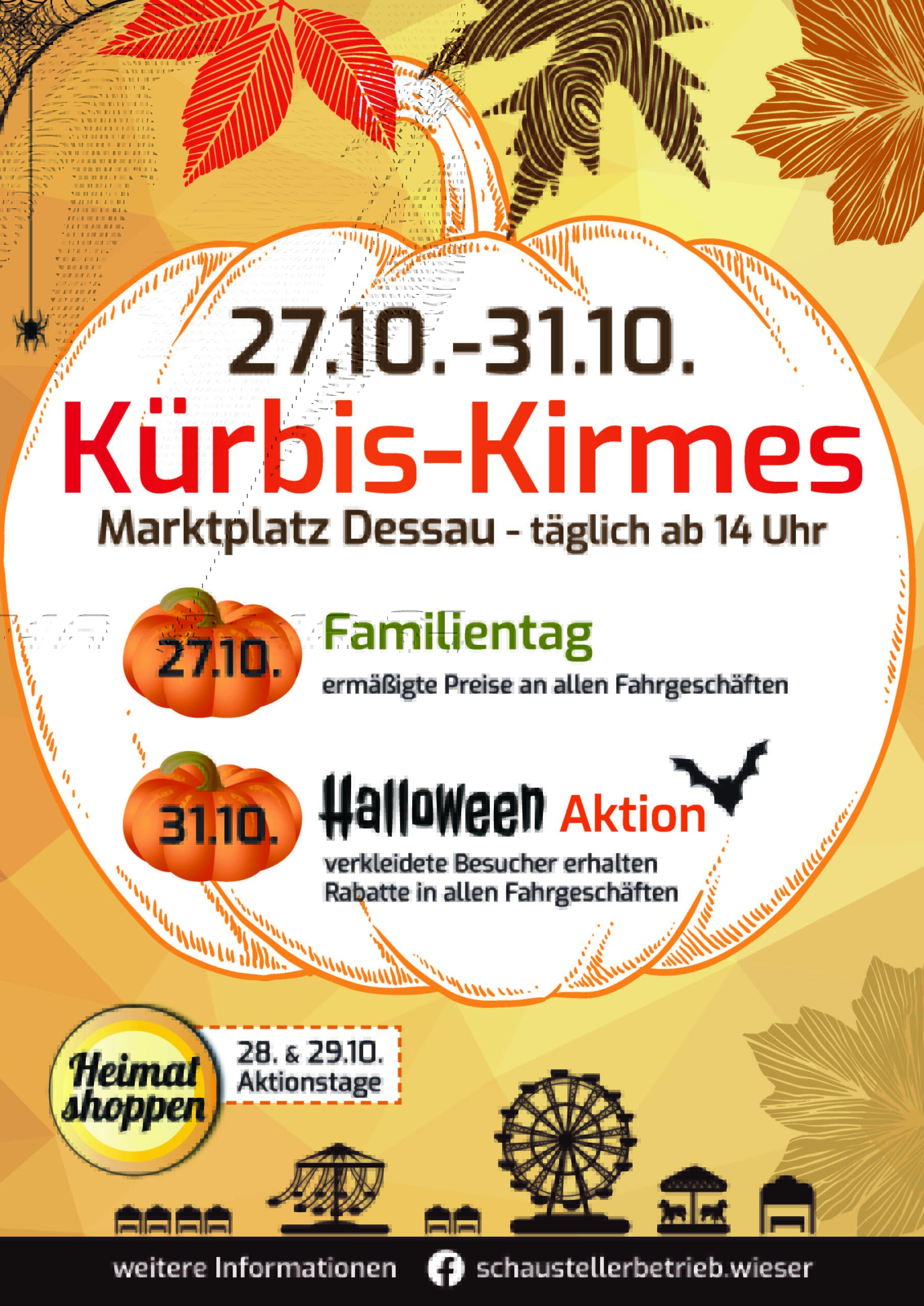 Plakat Kürbis-Kirmes Marktplatz Dessau 2023