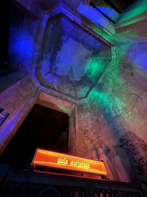 Lichtkunstinstallation im Tierpark Dessau