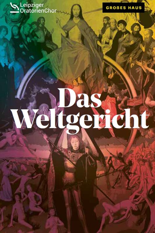 Plakat Das Weltgericht - Oratorium von Friedrich Schneider im Anhaltischen Theater Dessau