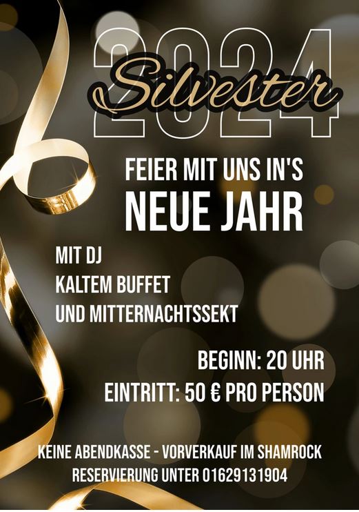 the shamrock dessau, Silvesterparty 2024