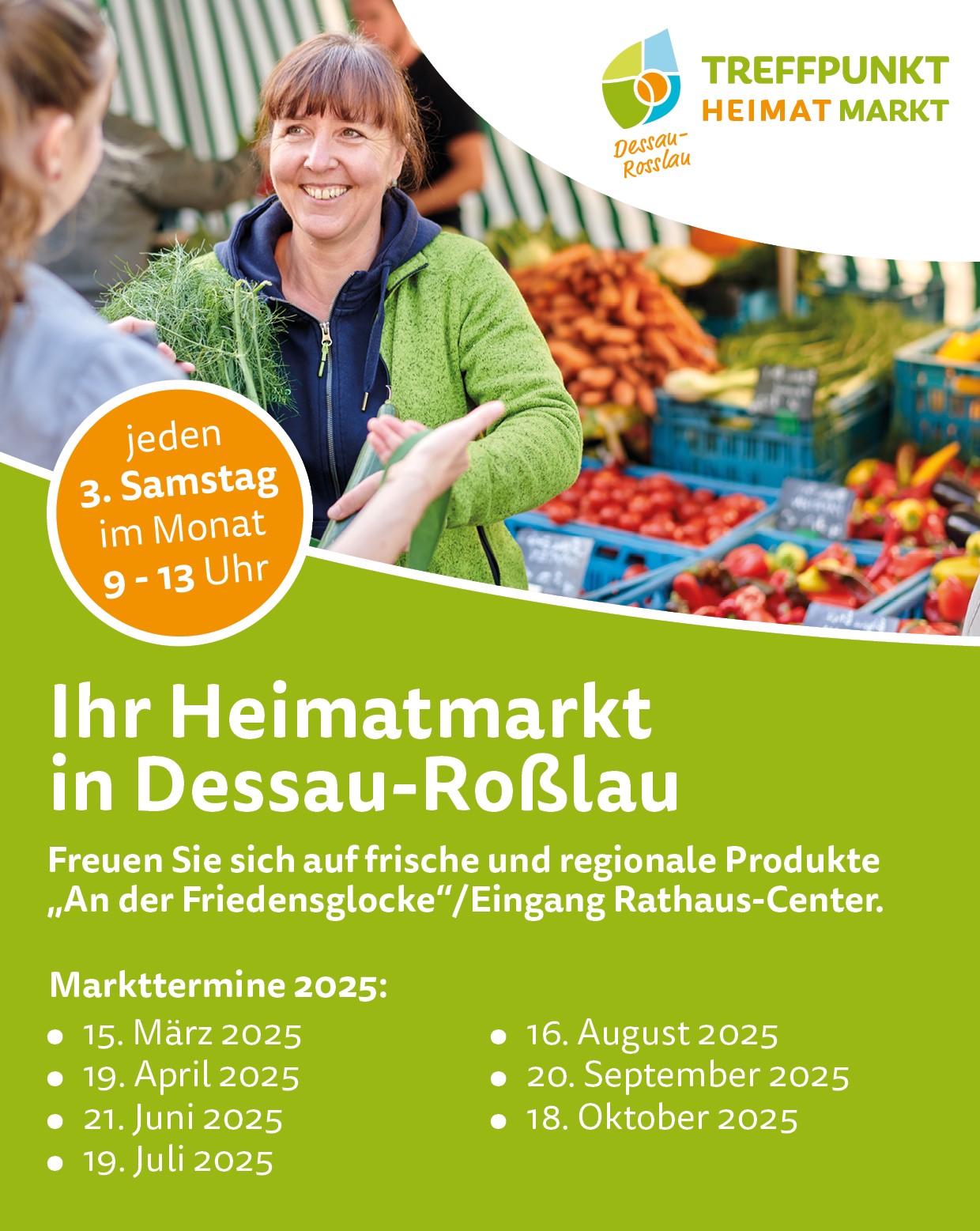 Plakat Dessau-Rosslau Heimatmarkt 2025
