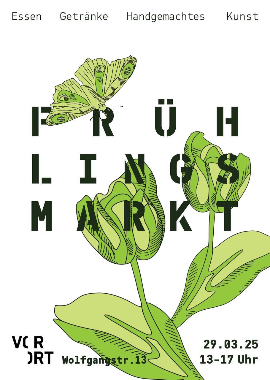 Plakat Frühlingsmarkt2025 im VorOrt-Haus Dessau