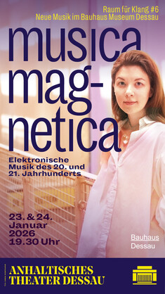 Plakat musica magnetica im Bauhaus Museum Dessau, Grafik ATD