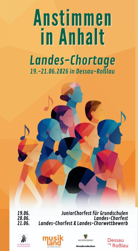 Plakat Landeschortage Sachsen-Anhalt, Grafik Veranstalter