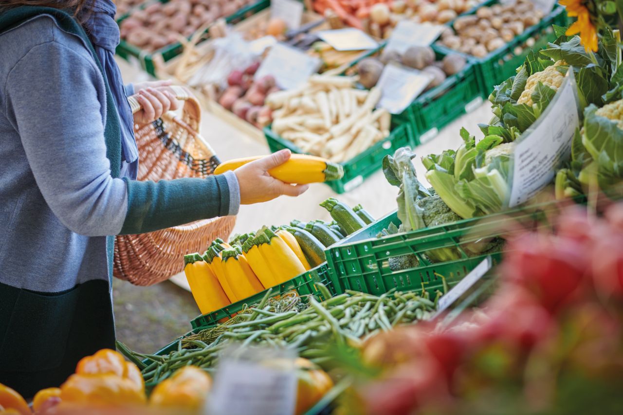 Bild vom Heimatmarkt am Gemüsestand
