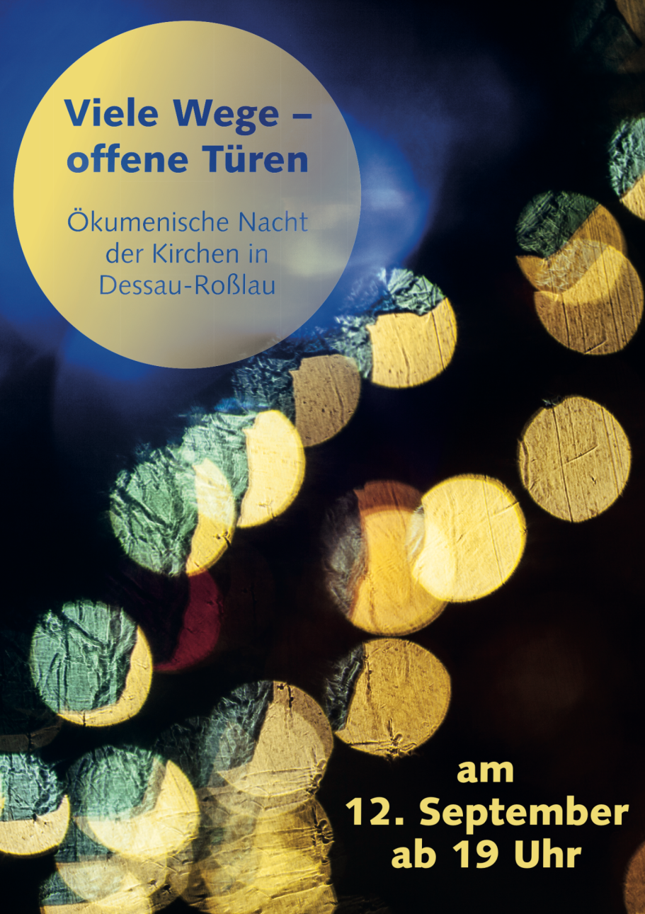 Veranstaltungsposter zur Ökumenischen Nacht der Kirchen